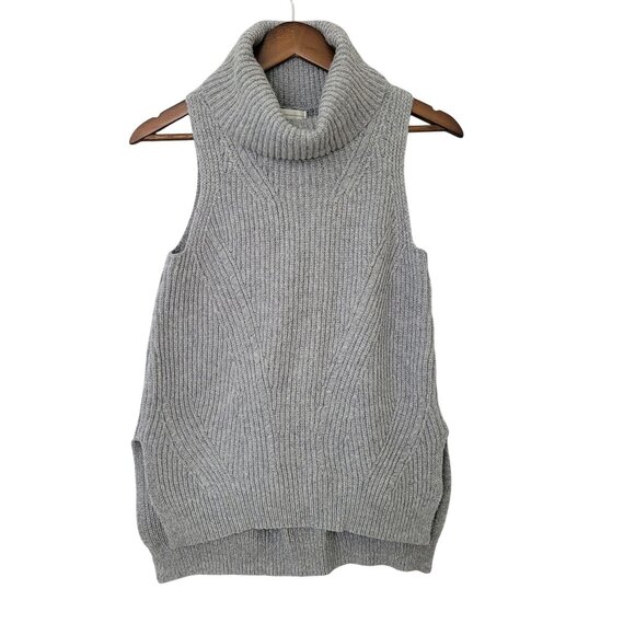 Anthropologie Angel Of The North Sleeveless Turtleneck Sweater Vest XS Gray - Picture 1 of 7